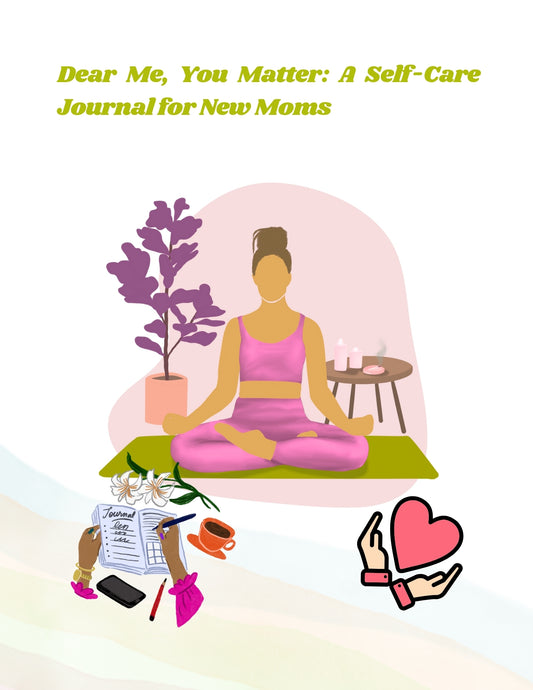 New Mom Mental Health & Self-Care Journal digital cover – printable postpartum wellness planner